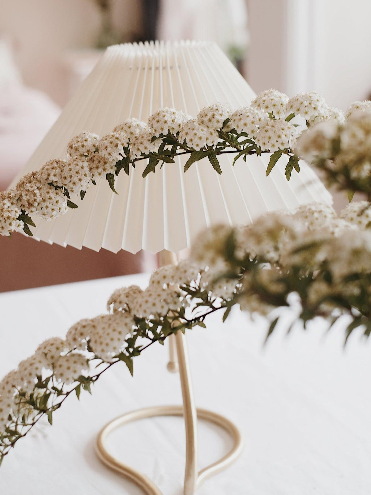 Pleated Table Lamp with Adjustable Brightness