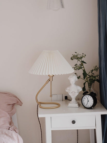 Pleated Table Lamp with Adjustable Brightness