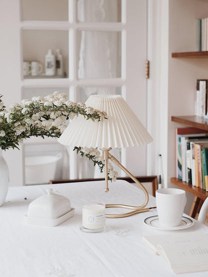 Pleated Table Lamp with Adjustable Brightness