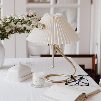 Pleated Table Lamp with Adjustable Brightness