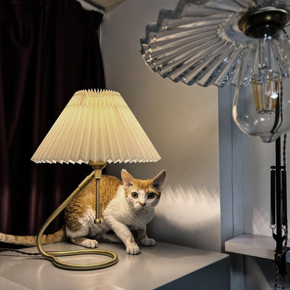 Pleated Table Lamp with Adjustable Brightness