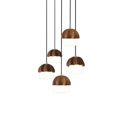 Mushroom Cluster Chandelier with Adjustable Height
