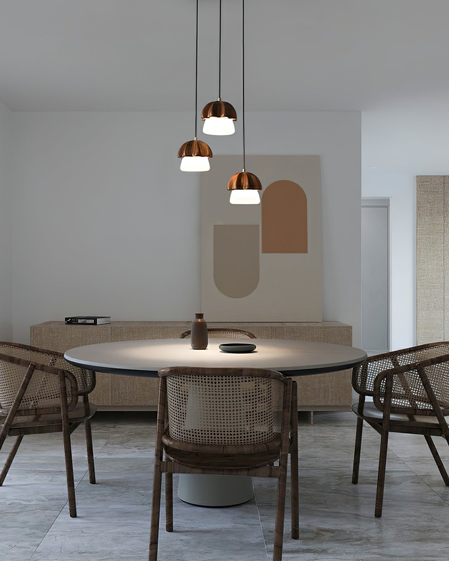 Mushroom Cluster Chandelier with Adjustable Height