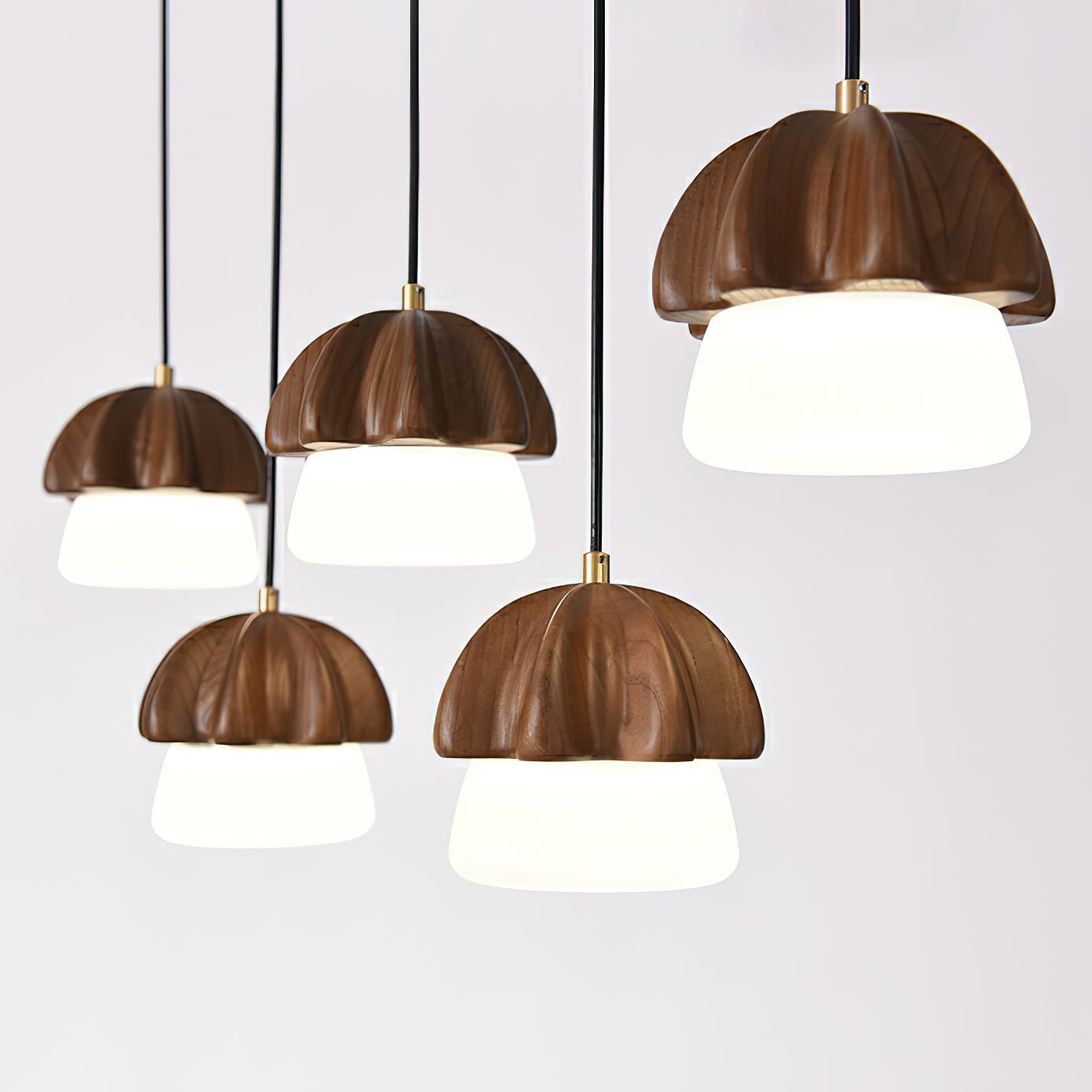 Mushroom Cluster Chandelier with Adjustable Height