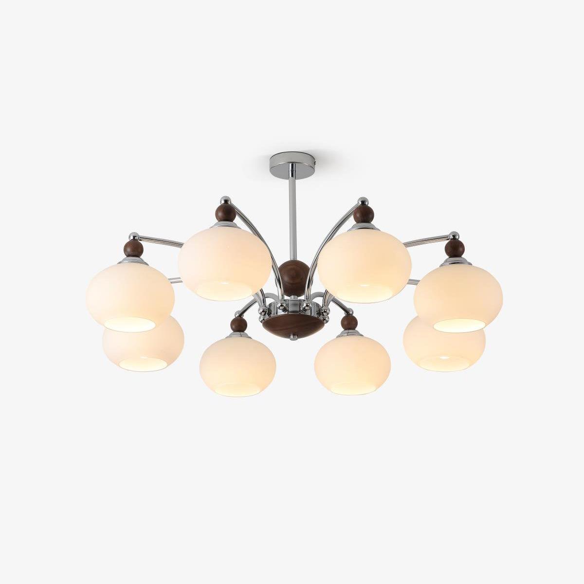 Noir Modern Chandelier with Adjustable Height