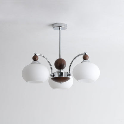 Noir Modern Chandelier with Adjustable Height — front view