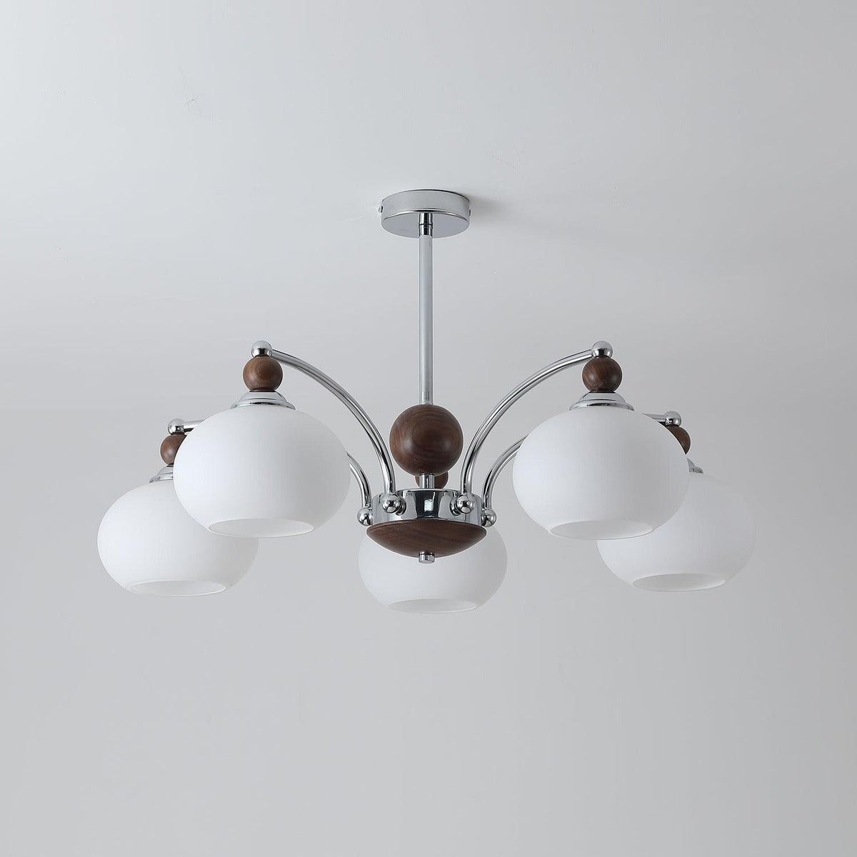 Noir Modern Chandelier with Adjustable Height — side view
