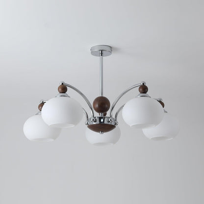 Noir Modern Chandelier with Adjustable Height — side view