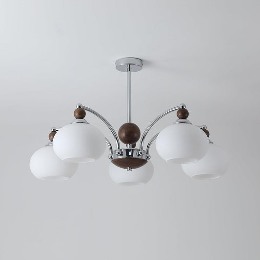 Noir Modern Chandelier with Adjustable Height — side view