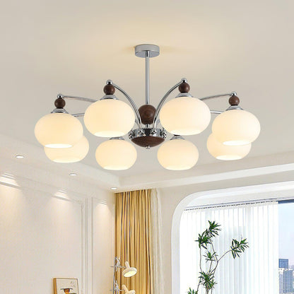 Noir Modern Chandelier with Adjustable Height — lifestyle view