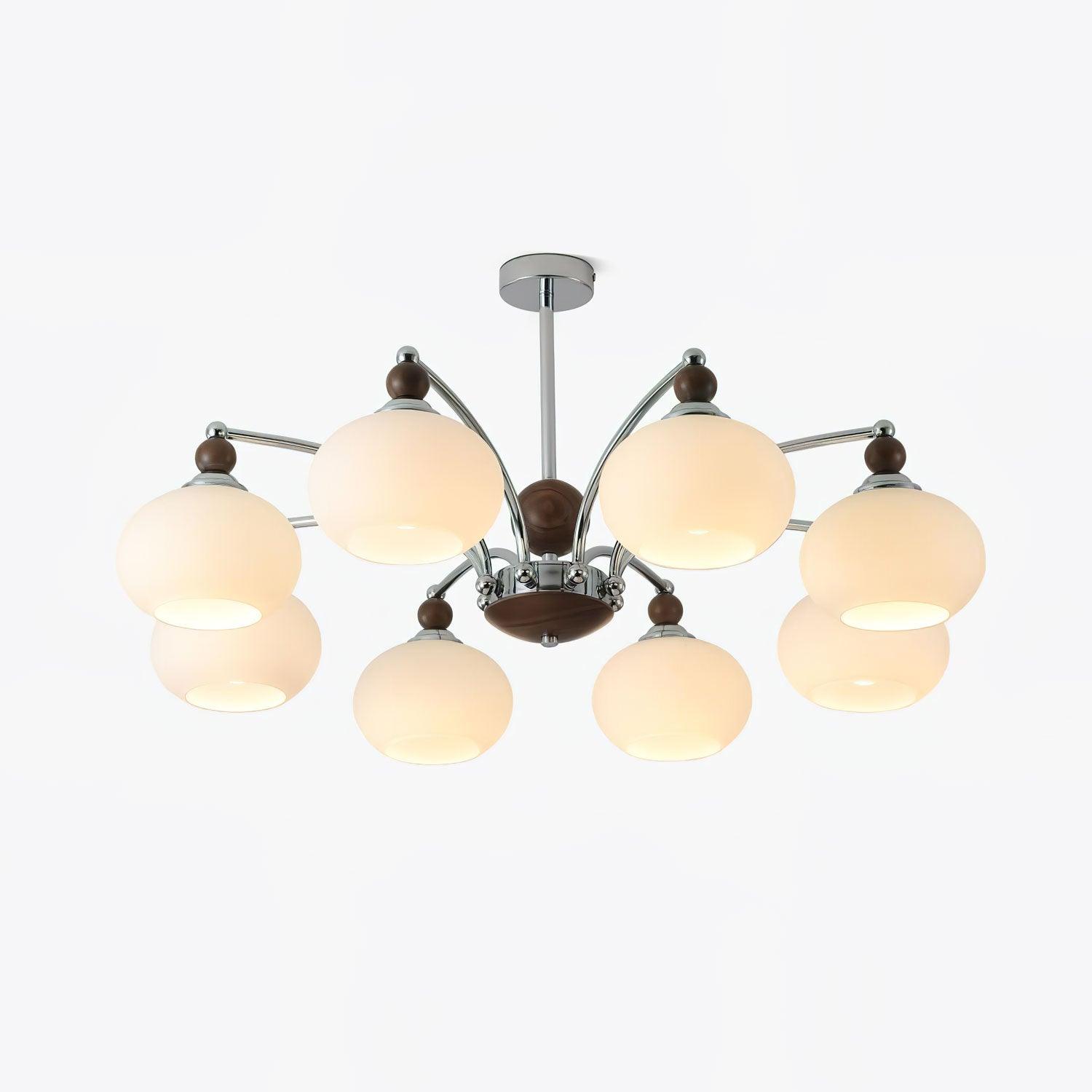 Noir Modern Chandelier with Adjustable Height — alternate angle