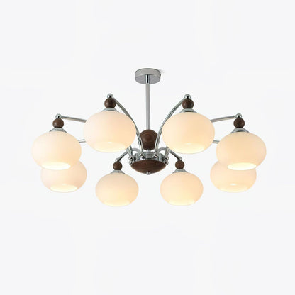 Noir Modern Chandelier with Adjustable Height — alternate angle
