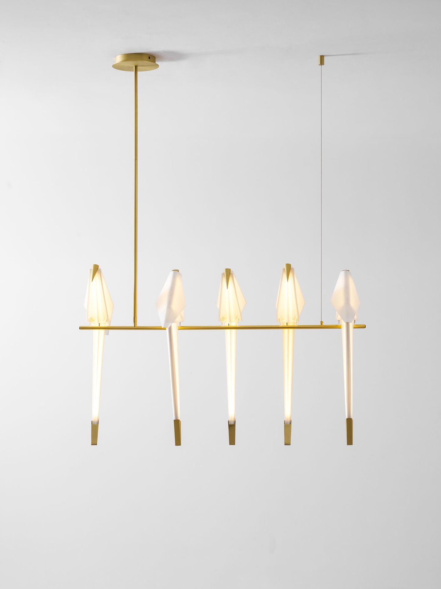 Paper Crane LED Chandelier with Warm Light