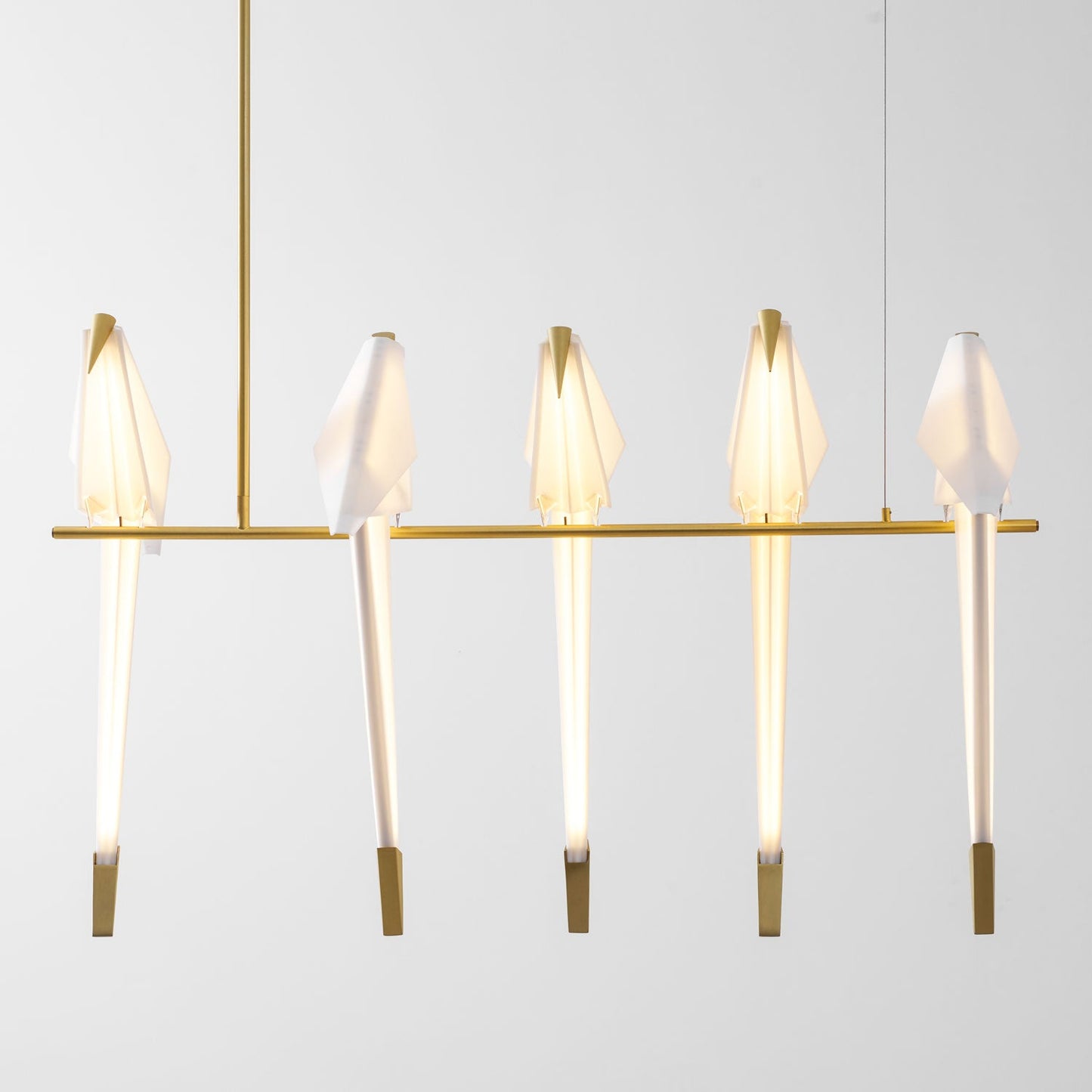 Paper Crane LED Chandelier with Warm Light