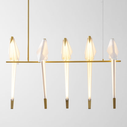 Paper Crane LED Chandelier with Warm Light