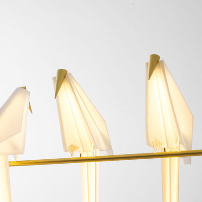Paper Crane LED Chandelier with Warm Light