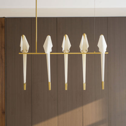 Paper Crane LED Chandelier with Warm Light