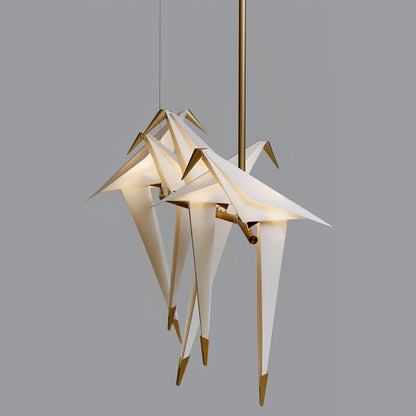 Paper Crane LED Chandelier with Warm Light