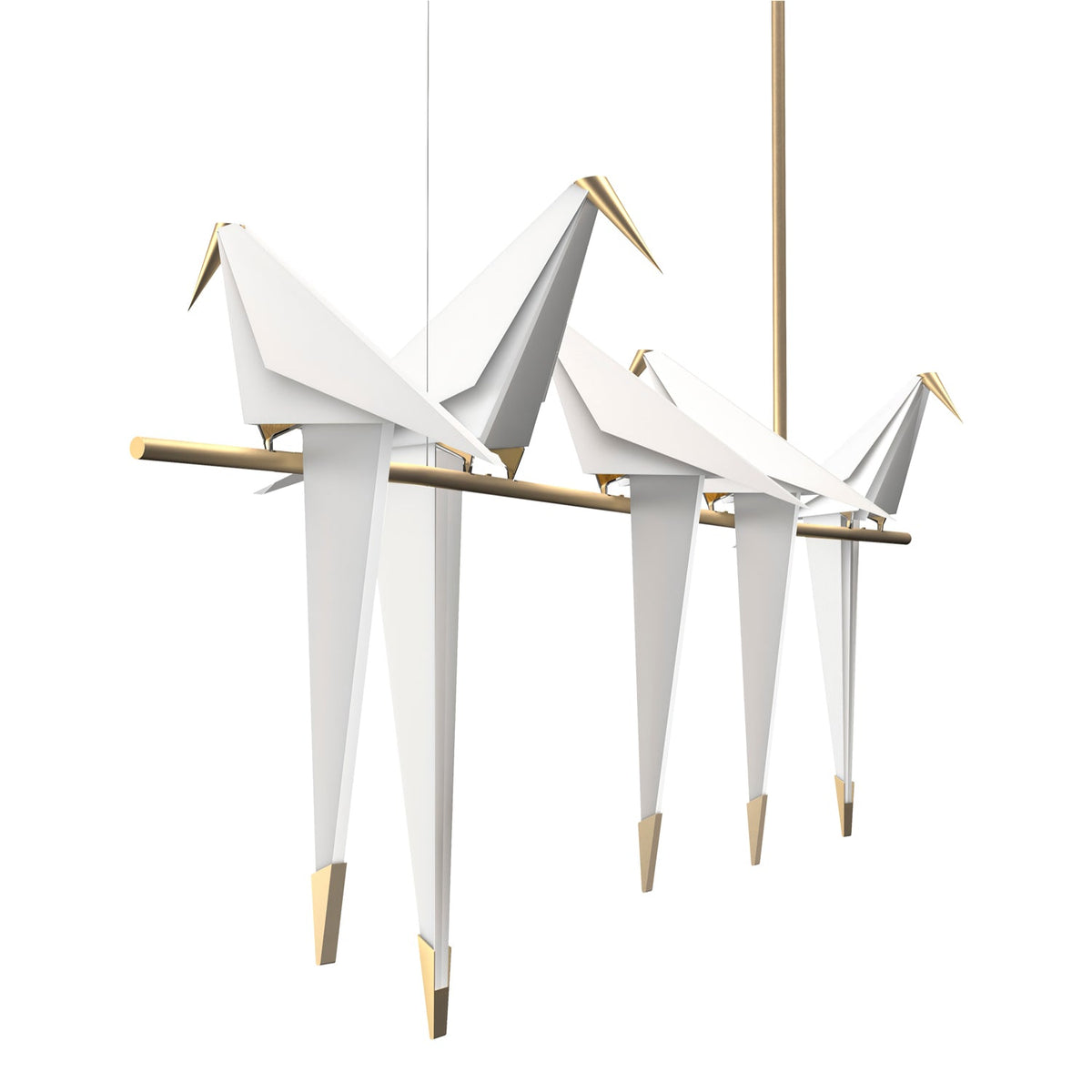 Paper Crane LED Chandelier with Warm Light