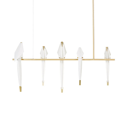 Paper Crane LED Chandelier with Warm Light