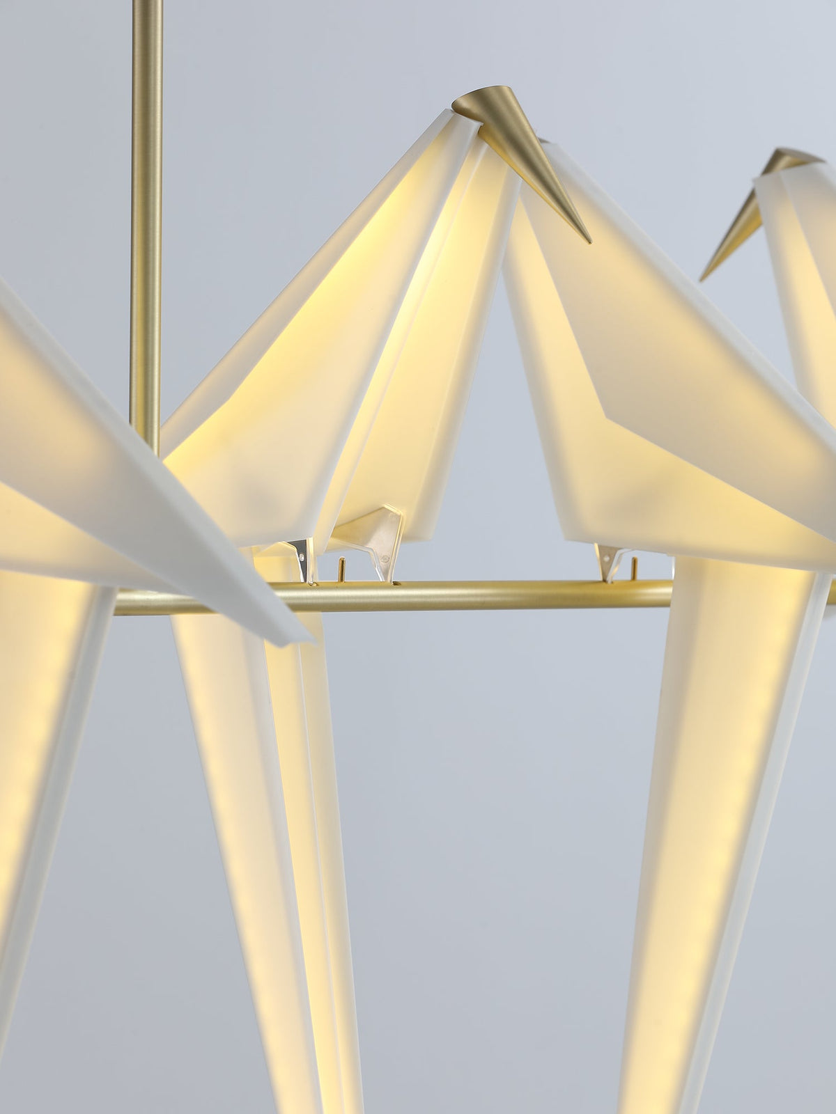 Paper Crane LED Chandelier with Warm Light