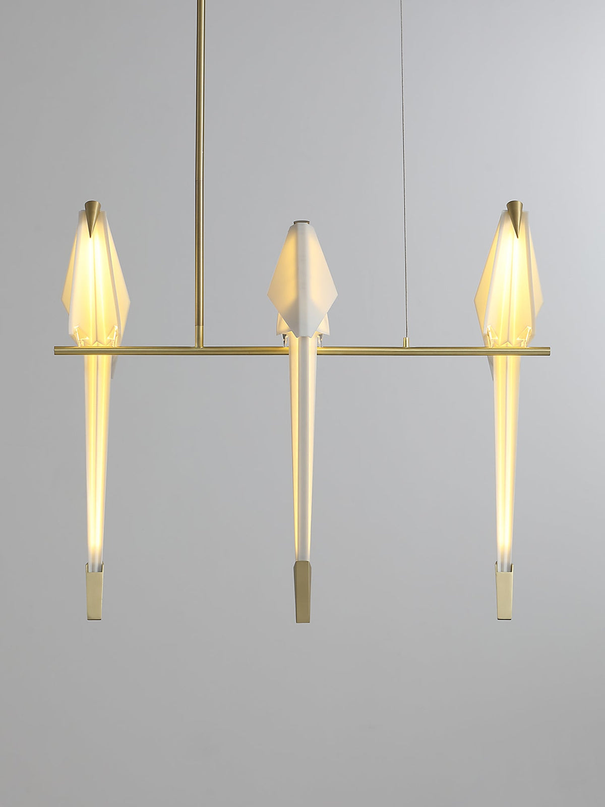 Paper Crane LED Chandelier with Warm Light