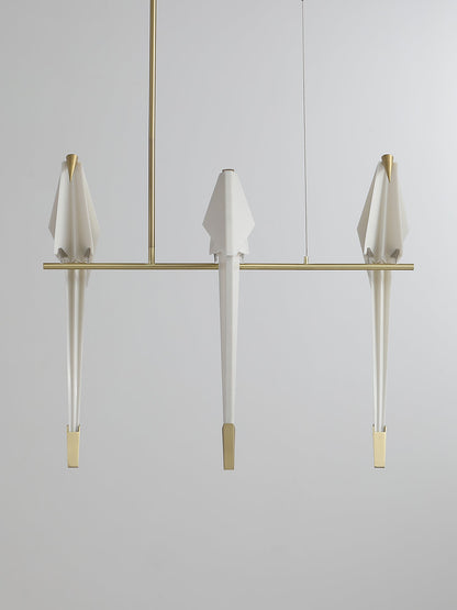 Paper Crane LED Chandelier with Warm Light