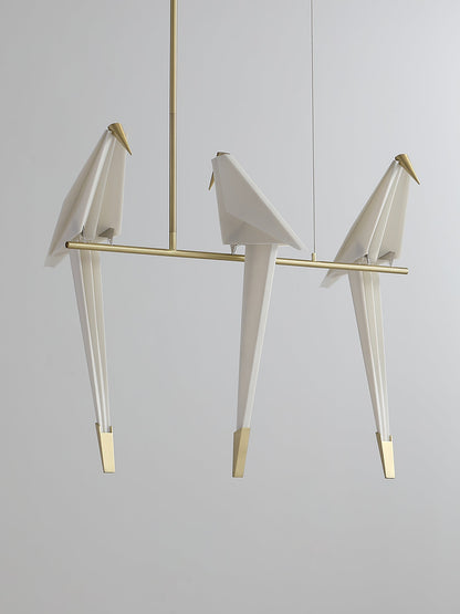 Paper Crane LED Chandelier with Warm Light