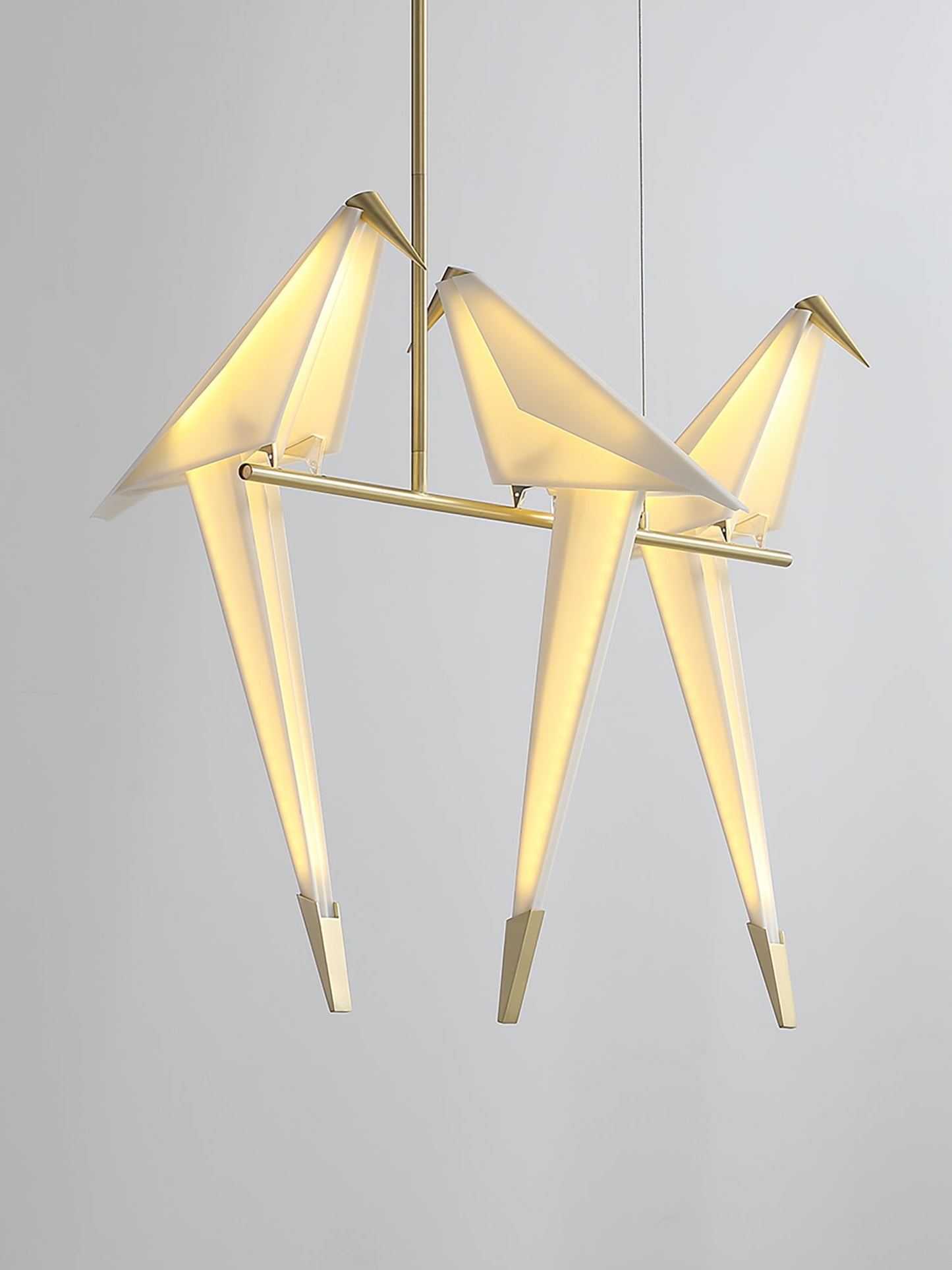 Paper Crane LED Chandelier with Warm Light