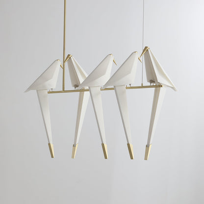 Paper Crane LED Chandelier with Warm Light