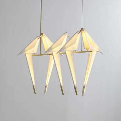 Paper Crane LED Chandelier with Warm Light