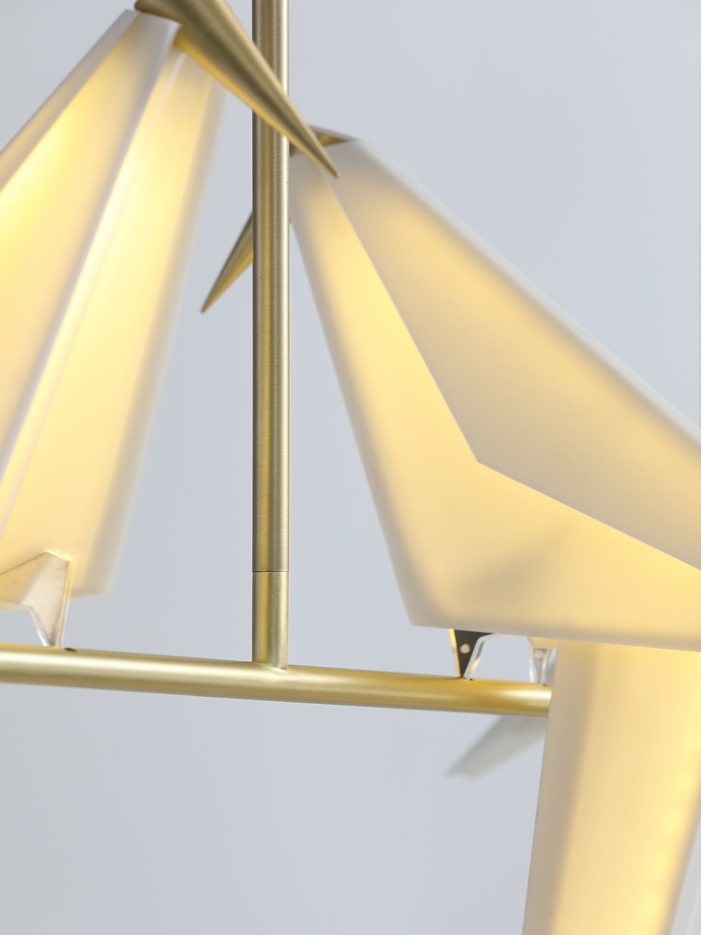 Paper Crane LED Chandelier with Warm Light