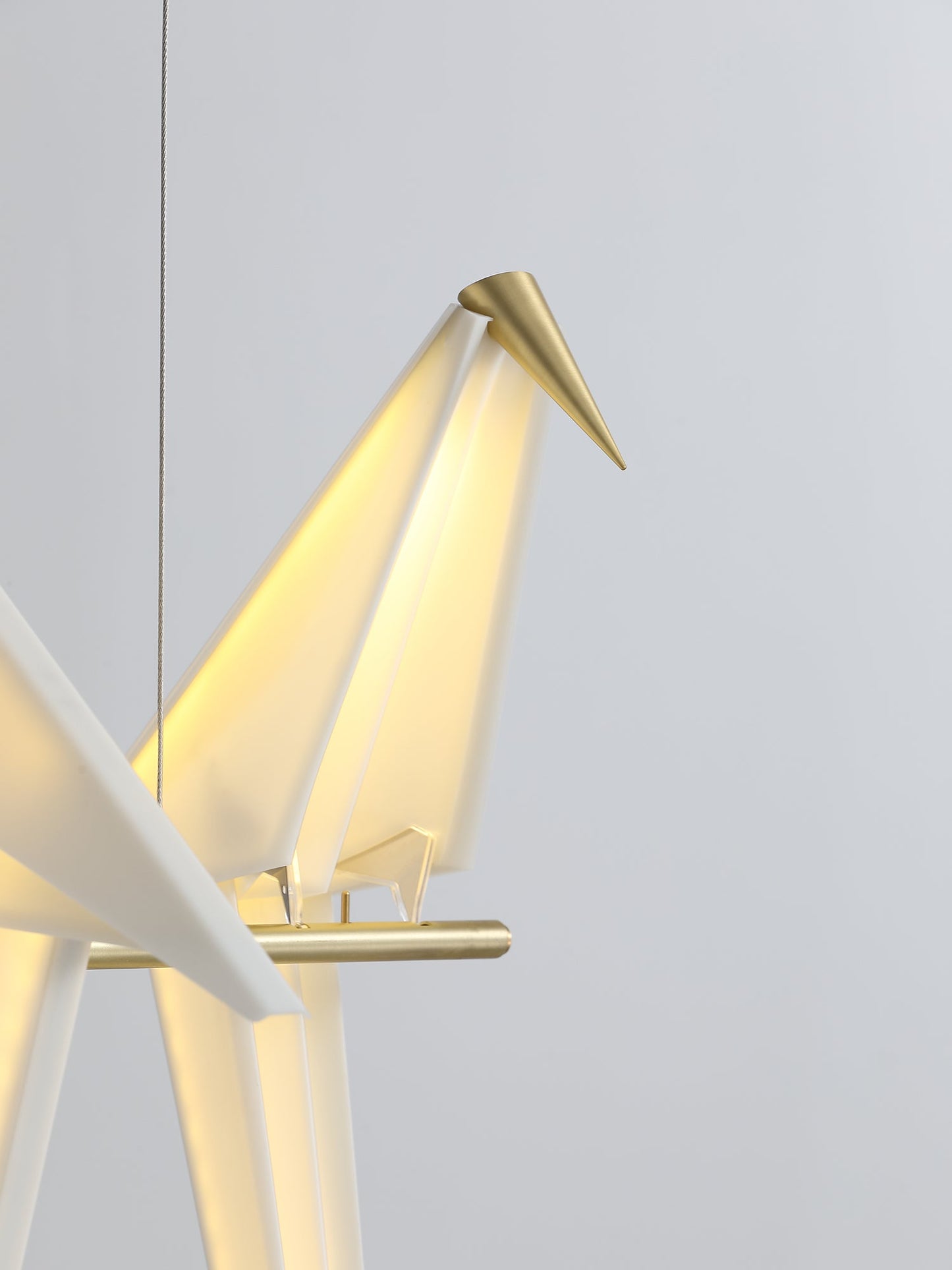 Paper Crane LED Chandelier with Warm Light