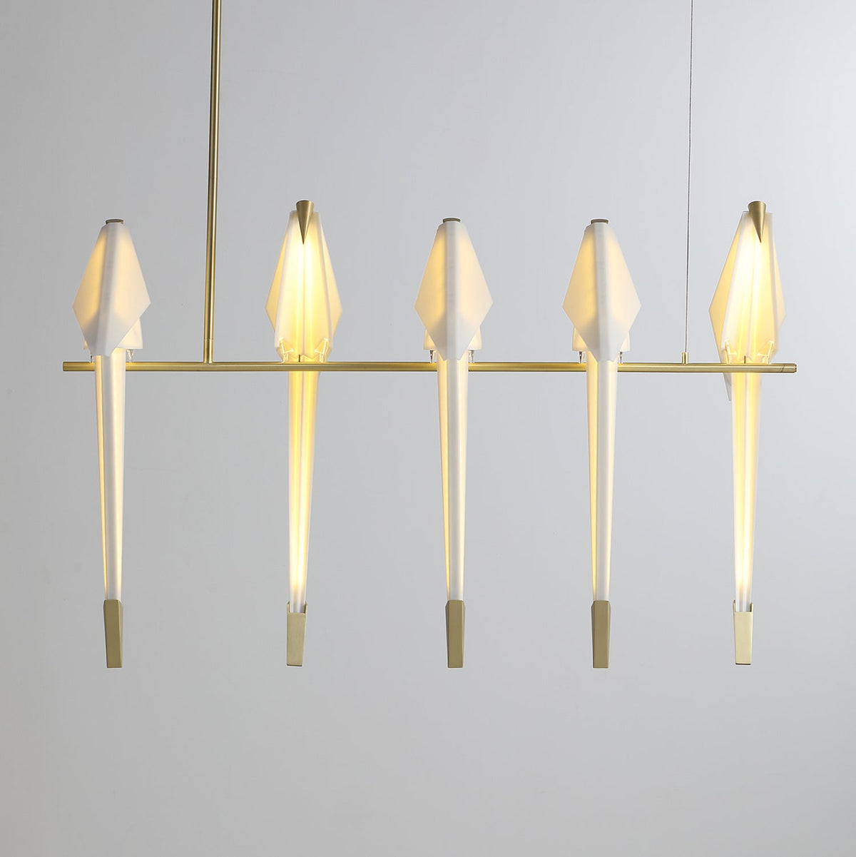 Paper Crane LED Chandelier with Warm Light