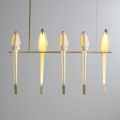Paper Crane LED Chandelier with Warm Light