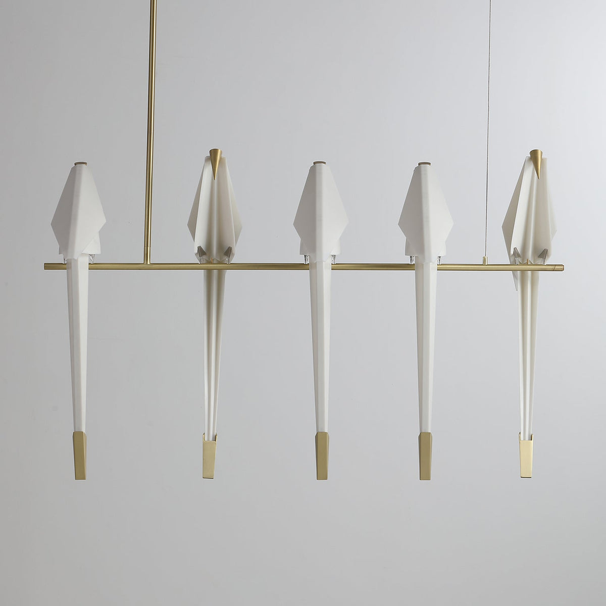Paper Crane LED Chandelier with Warm Light