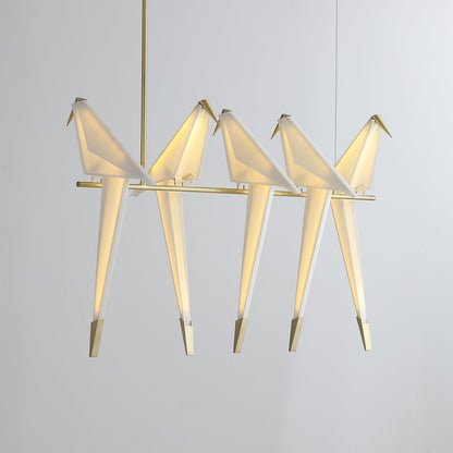 Paper Crane LED Chandelier with Warm Light