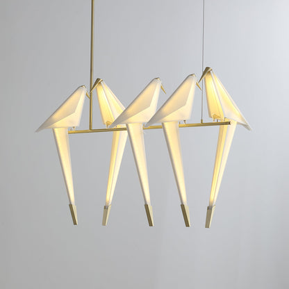 Paper Crane LED Chandelier with Warm Light