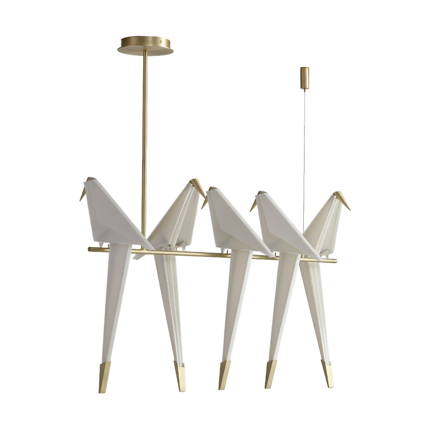 Paper Crane LED Chandelier with Warm Light