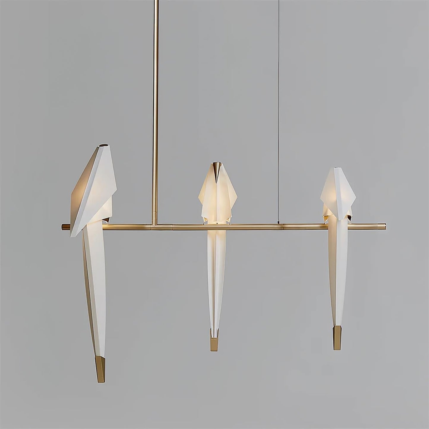 Paper Crane LED Chandelier with Warm Light