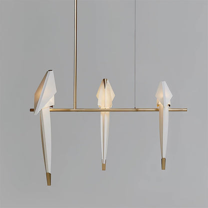 Paper Crane LED Chandelier with Warm Light