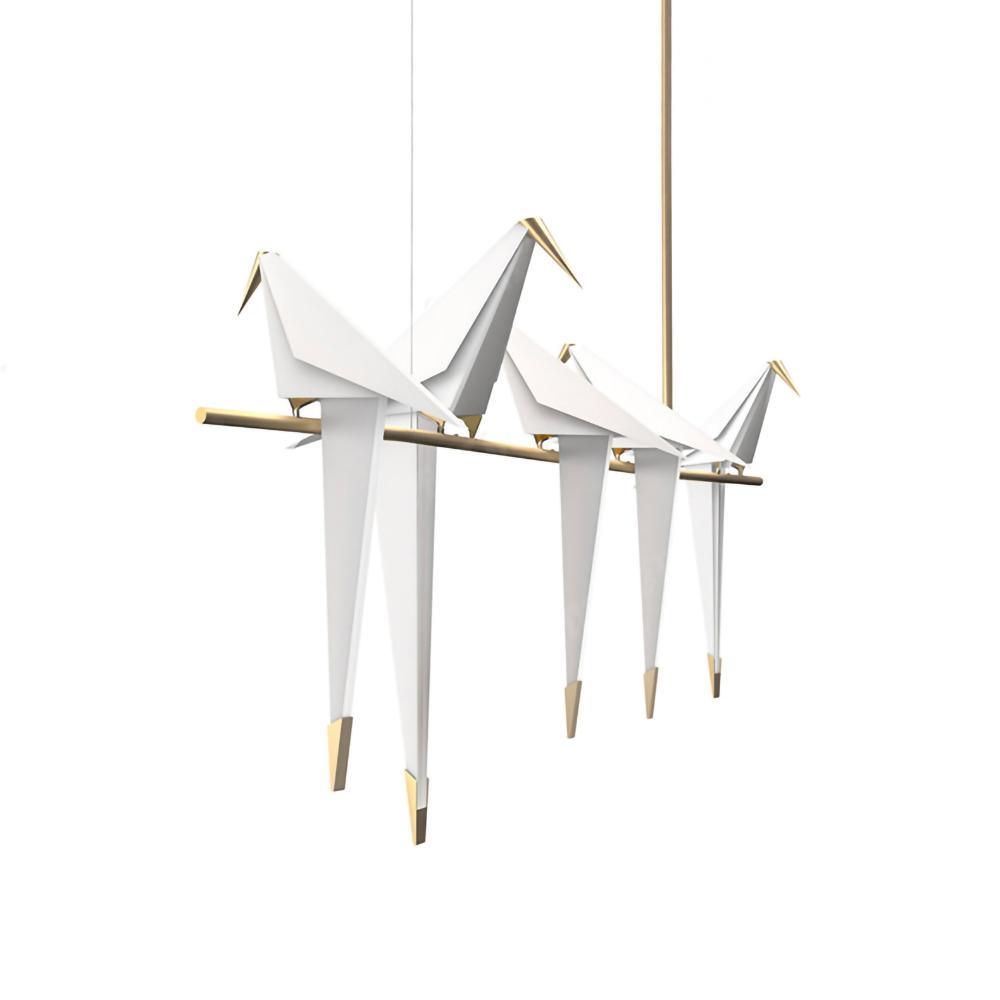 Paper Crane LED Chandelier with Warm Light