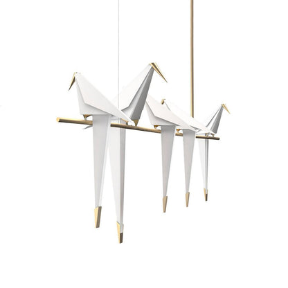 Paper Crane LED Chandelier with Warm Light