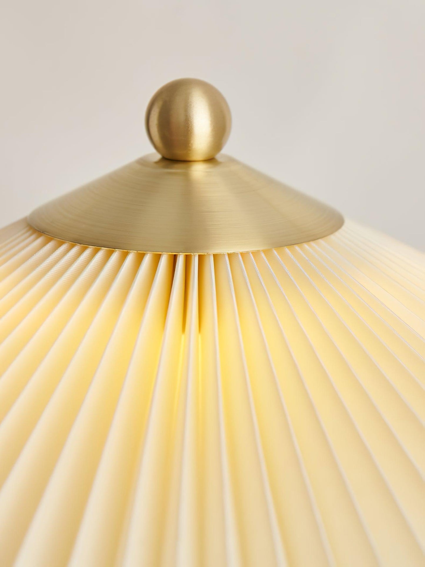 Pleated Table Lamp, Gold Finish