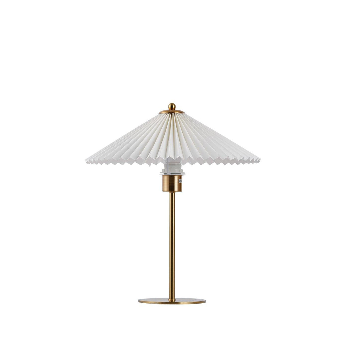 Pleated Table Lamp, Gold Finish — side view