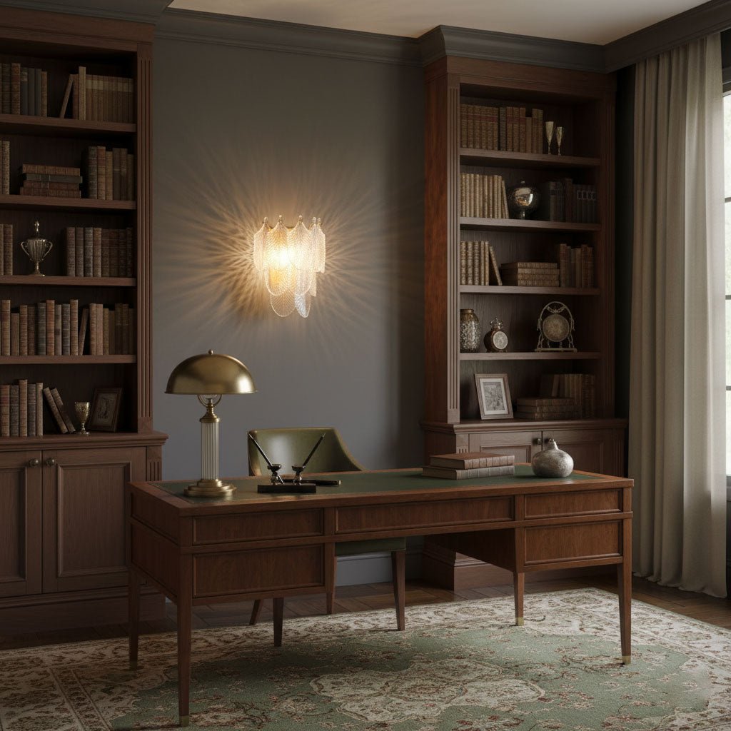 Glass Wall Sconce with Adjustable Light Direction — lifestyle view