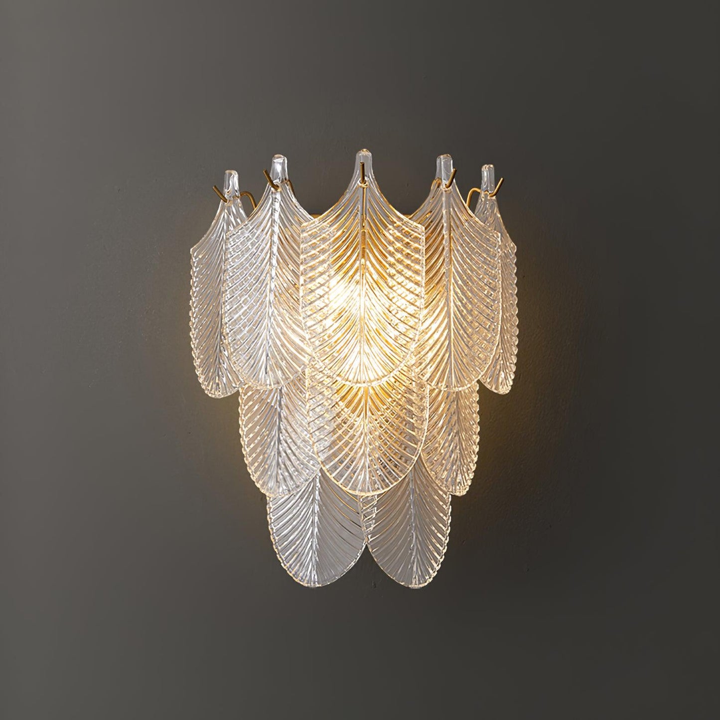 Glass Wall Sconce with Adjustable Light Direction — front view