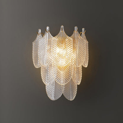 Glass Wall Sconce with Adjustable Light Direction — front view
