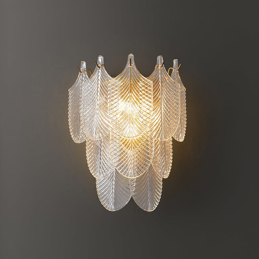 Glass Wall Sconce with Adjustable Light Direction — front view