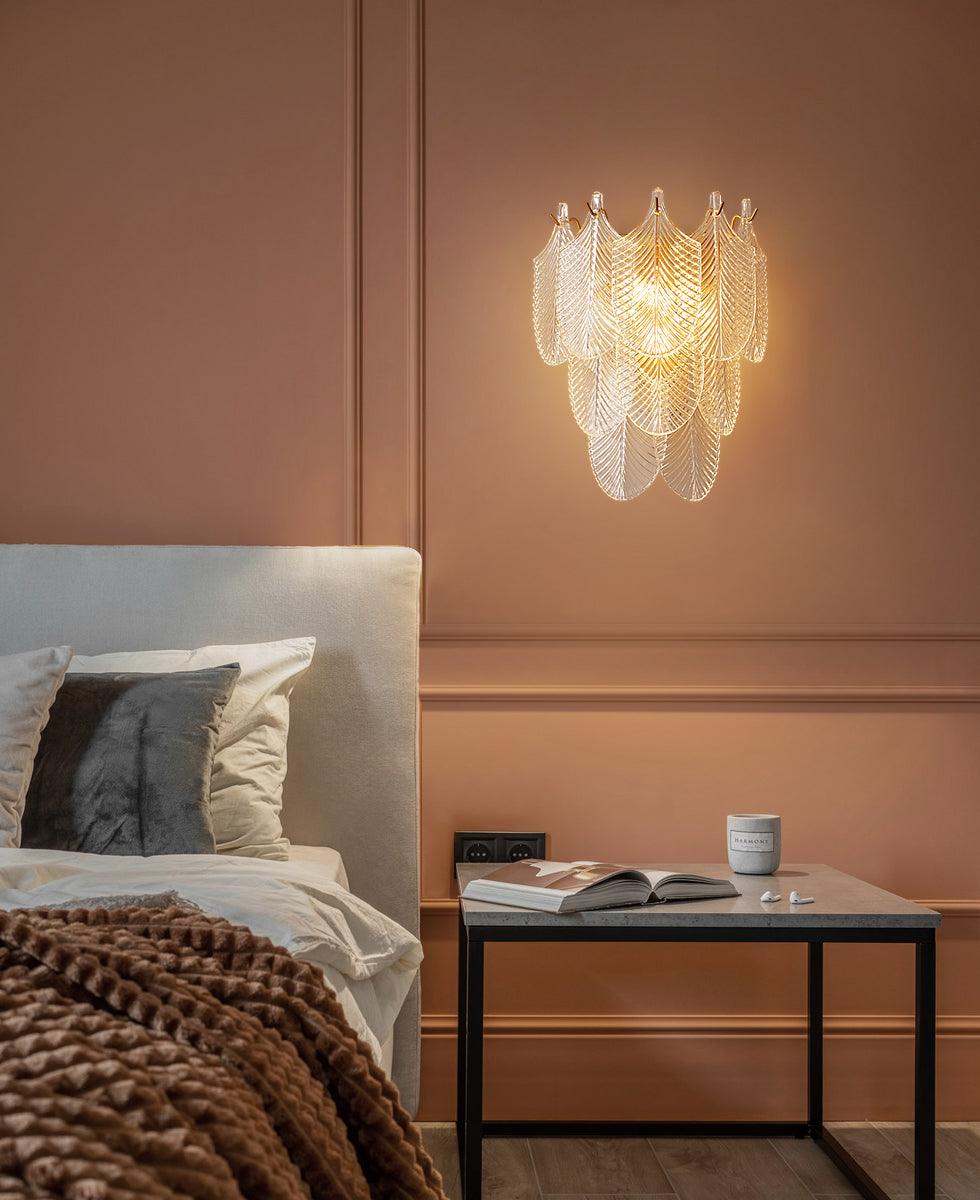 Glass Wall Sconce with Adjustable Light Direction